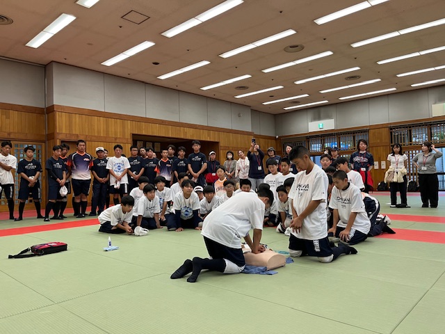 市川リトルシニアで恒例のAED講習会