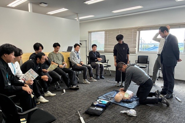 シミズオクト多摩営業所でAED講習会開催