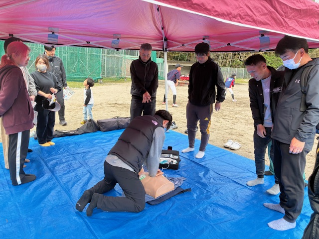 出雲雲太ボーイズでAED説明会