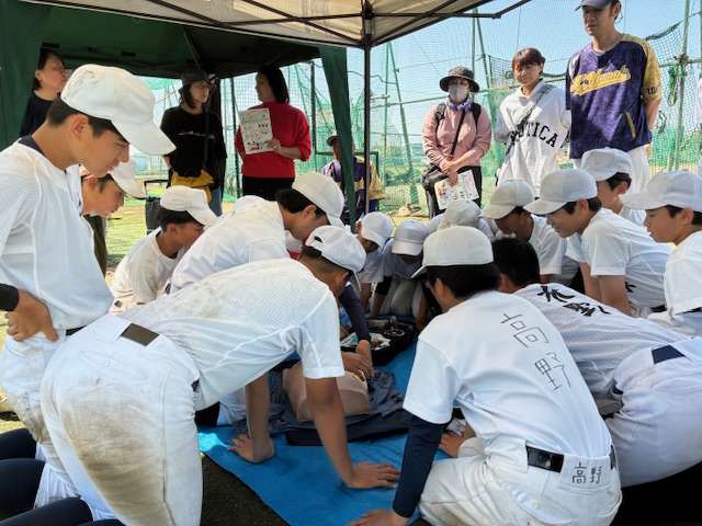 東大和リトルシニアでAED講習会