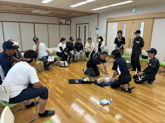 焼津リトルシニアでAED講習会を開催