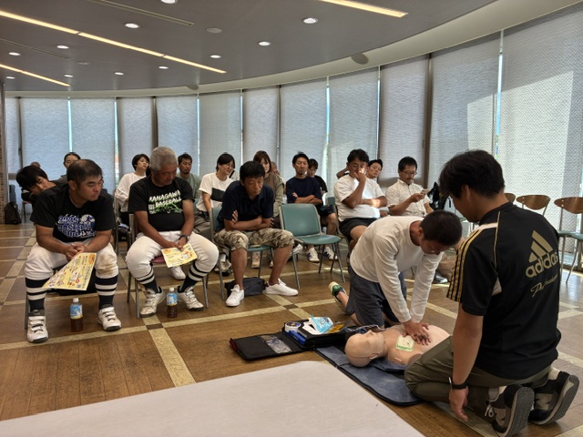 高津区少年野球連盟で救命講習会を開催